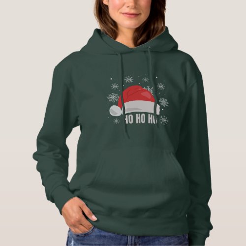 Ho Ho Santa Hat Design Hoodie