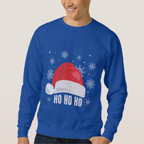 Ho Ho Santa Hat Design Sweatshirt