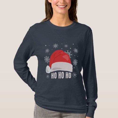 Ho Ho Santa Hat T_shirt Design