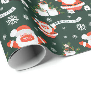HO HO What A Year Fun Santa Mask & Toilet Paper
