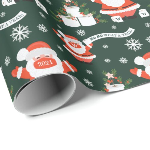 HO HO What A Year Fun Santa Mask  Toilet Paper