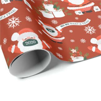 HO HO What A Year Fun Santa Mask & Toilet Paper