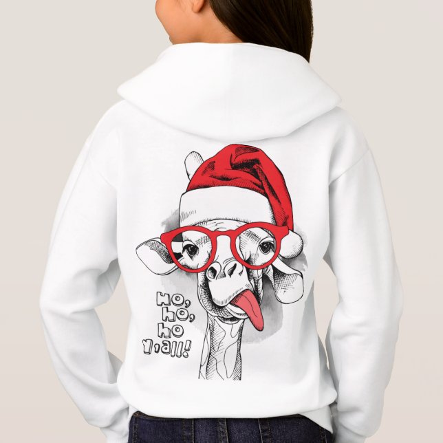 Ho ho y’all Giraffe  Hoodie (Back)