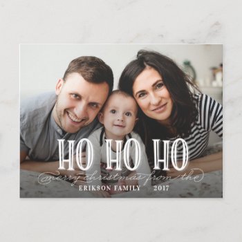 Ho Holiday Postcard by Stacy_Cooke_Art at Zazzle