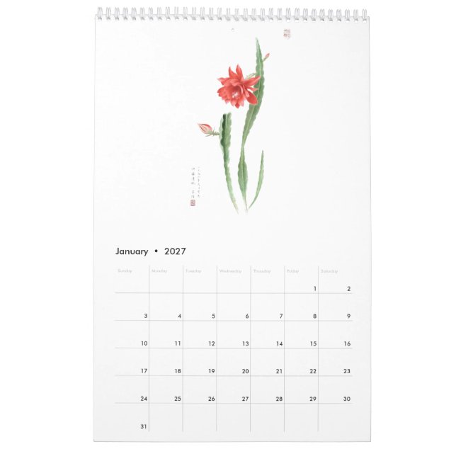 Ho Mang Hang, Botanical Art 2023 Calendar (Jan 2027)