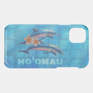 HO’OMAU Hawaiian Dolphins Primitive Collage iPhone 11 Case