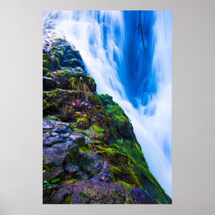 Ho‘opi‘i Falls, Blue Water, Kauai, Hawaii Poster