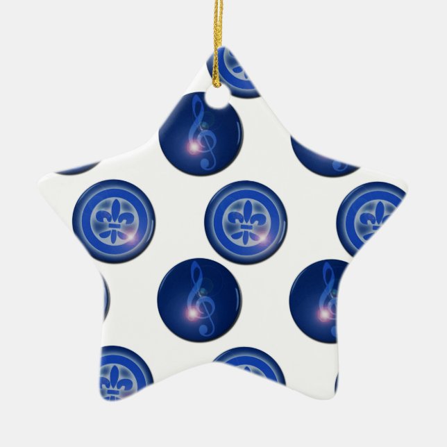 Ho´oponopono Flower of Lily and Sun Key Ceramic Ornament (Front)