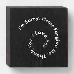 Ho’Oponopono Mantra Prayer Sentences Gratitude Wooden Box Sign