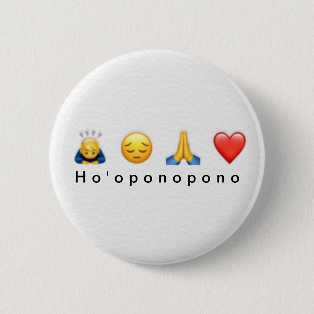 Ho’oponopono Prayer Button (Front)