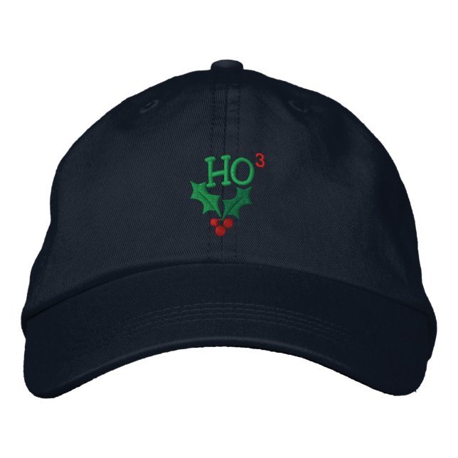 Ho Times Three Embroidered Baseball Hat (Front)