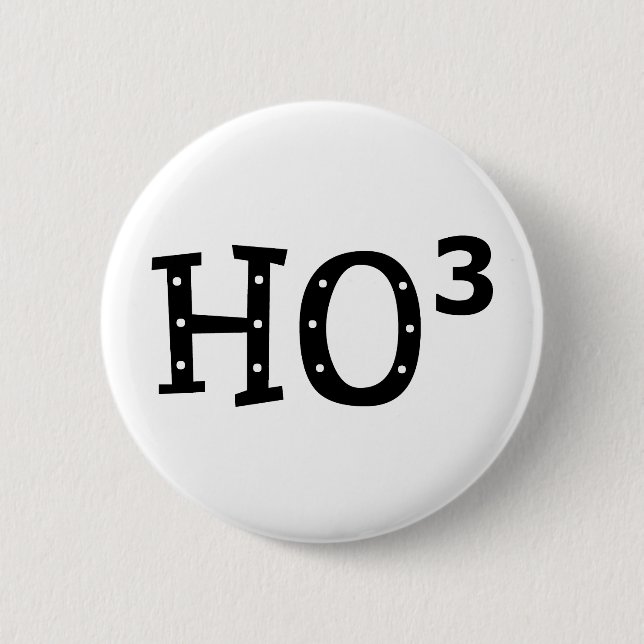 Ho to the 3rd Power Pinback Button (Front)