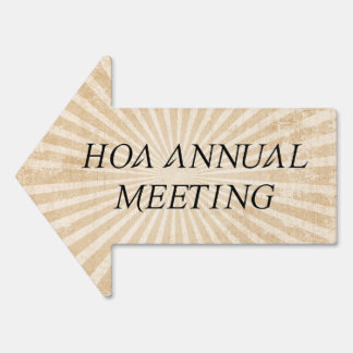 HOA Annual Meeting Sign