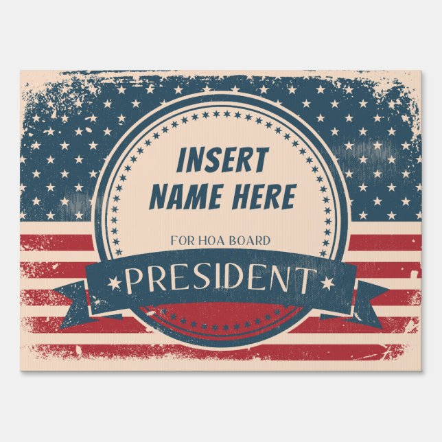 HOA BOARD - PRESIDENT SIGN (Front)