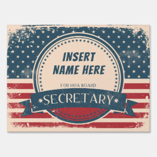 HOA BOARD - SECRETARY SIGN