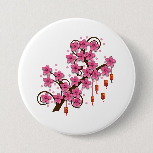 Hoa Dao Pinback Button (Front)