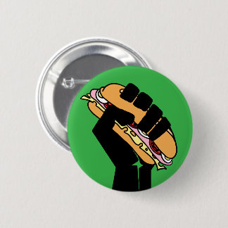 Hoagie Sandwich Guy Fist Resist Anti Trump Button