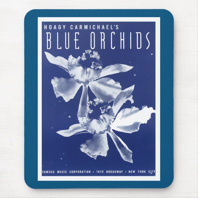 Hoagy Carmichael's "Blue Orchids" Mouse Pad (Front)