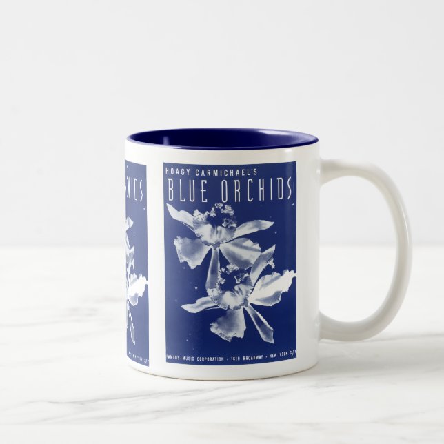 Hoagy Carmichael's "Blue Orchids" Two-Tone Coffee Mug (Right)