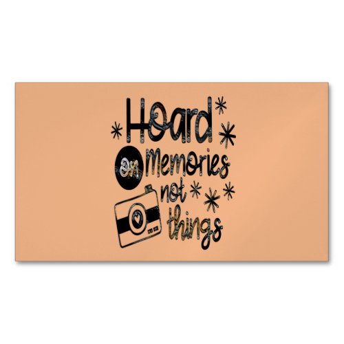 Hoard On Memories Not Things Collect Memories Bus Business Card Magnet