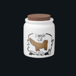 Hoarder Cat TreaTs Jar<br><div class="desc">The Infamous Hoarder Cat. Original artwork by Sarah Whetstine. A great gift for any feline or friend. Get one for yourself while you're at it!</div>