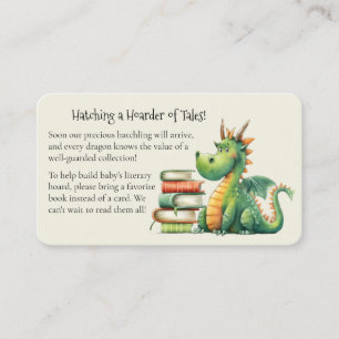 Hoarder of Tales Dragon Books for Baby Enclosure Card