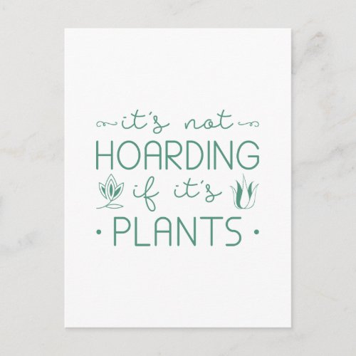 Hoarding Plants Postcard