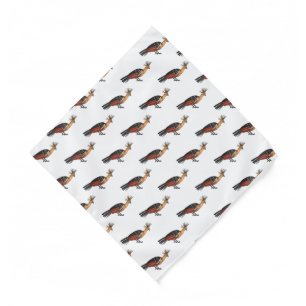 Hoatzin bird cartoon illustration  bandana