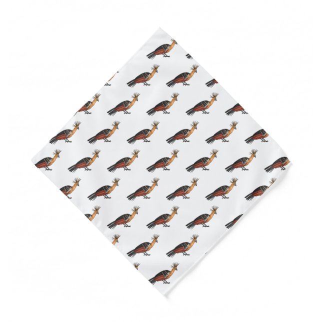 Hoatzin bird cartoon illustration  bandana (Front)