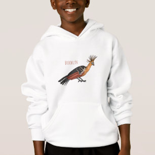Hoatzin bird cartoon illustration hoodie