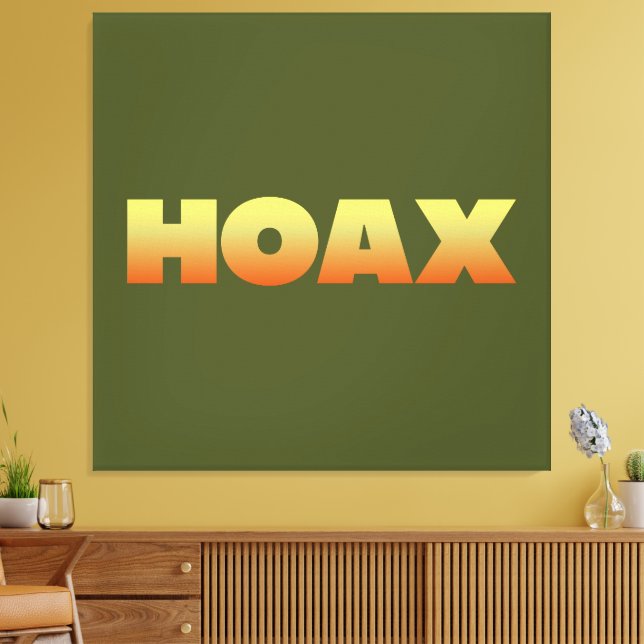 HOAX DESIGN WRAPPED CANVAS PRINT (Insitu(LivingRoom))