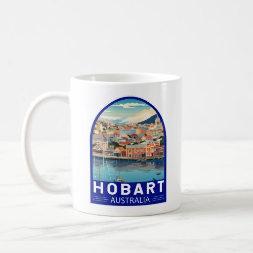 Hobart Australia Travel Art Vintage Coffee Mug