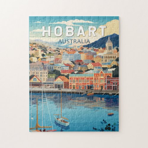 Hobart Australia Travel Art Vintage Jigsaw Puzzle