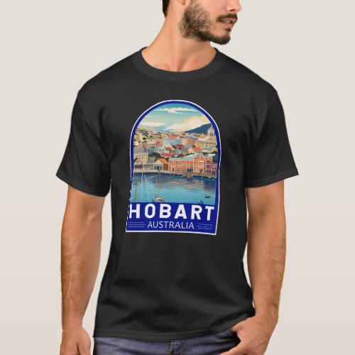 Hobart Australia Travel Art Vintage T_Shirt