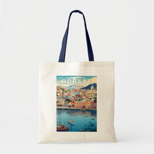 Hobart Australia Travel Art Vintage Tote Bag