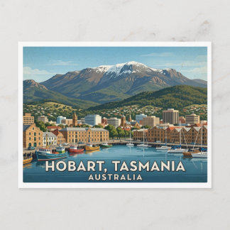 Hobart Australia Travel Postcard