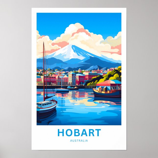 Hobart Australia Travel Print (Front)