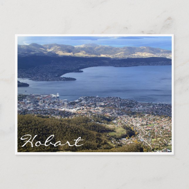 hobart city view postcard (Front)