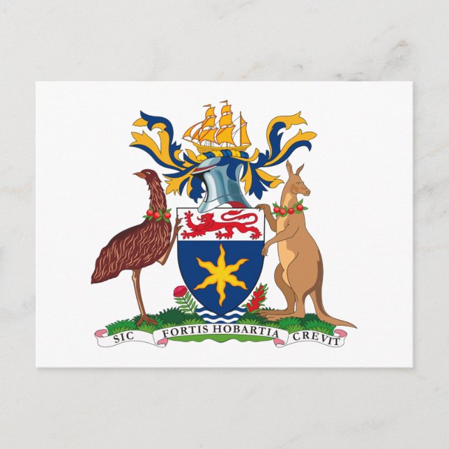 Hobart Coat of Arms Postcard (Front)