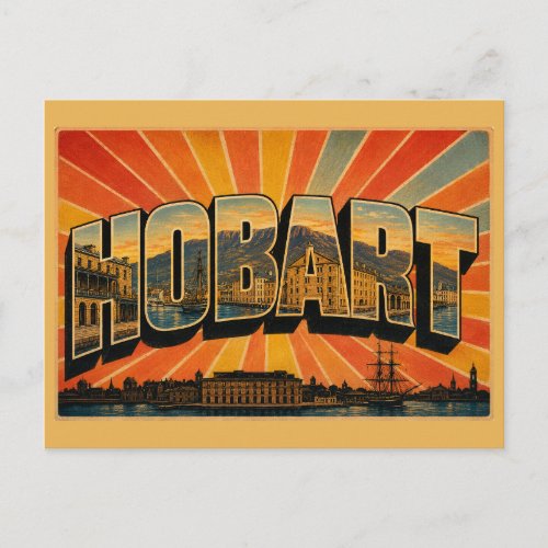 Hobart Tasmania Australia Historic Harbour City Postcard