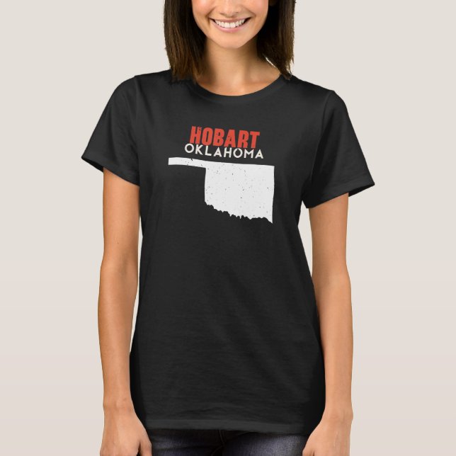 Hobart USA State America Travel Oklahoman T-Shirt (Front)
