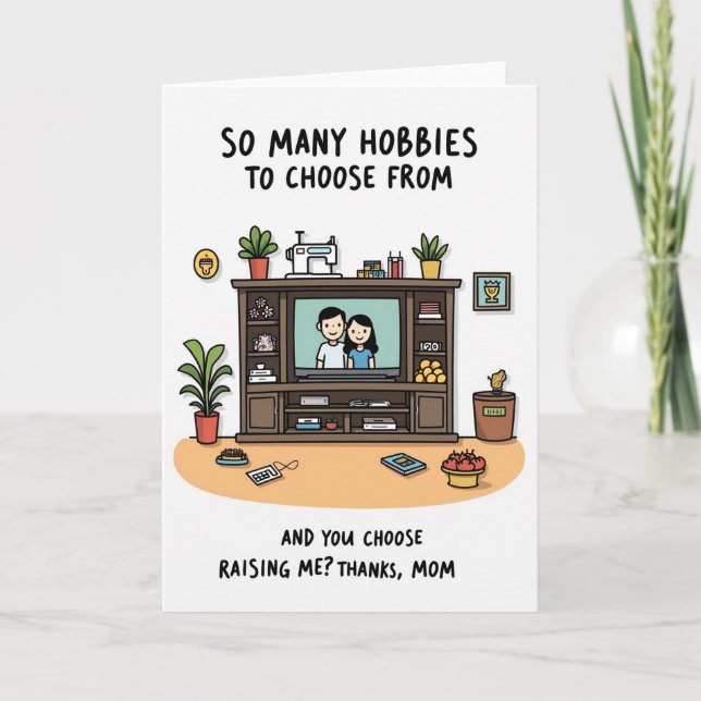 Hobbies Thanks Mom Card (Front)
