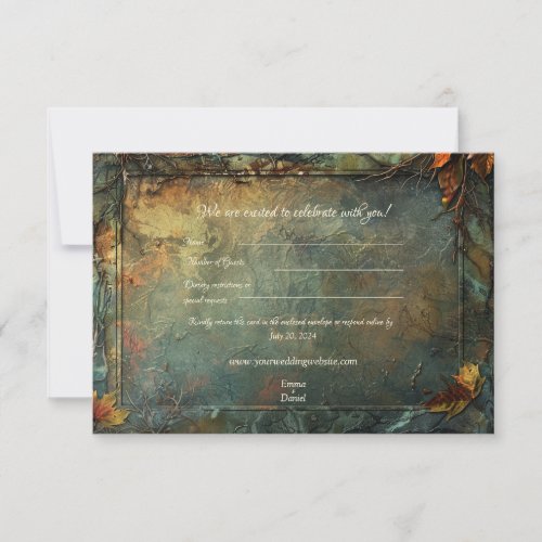 Hobbiton Haven Wedding RSVP Card