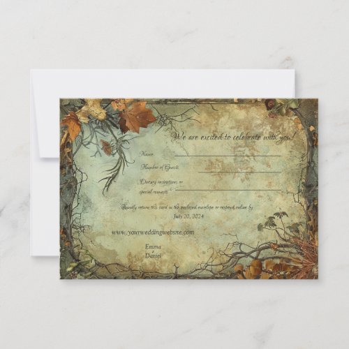 Hobbiton Haven Wedding RSVP Card