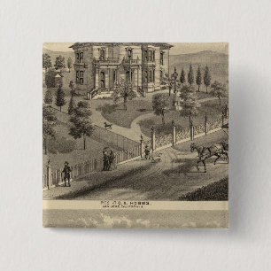 Hobbs, Bradley residences Pinback Button