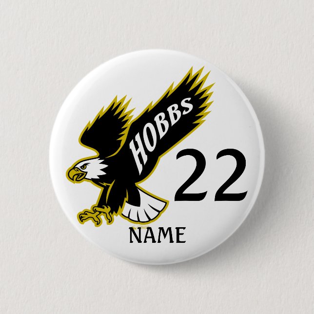 Hobbs Eagles Customizable Button (Front)
