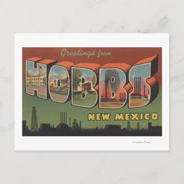 Hobbs, New Mexico - Large Letter Scenes 2 Postcard (Front)