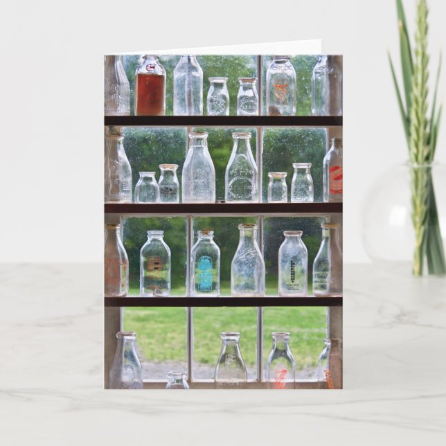 Hobby - Collector - Milk Bottles Holiday Card (Front)