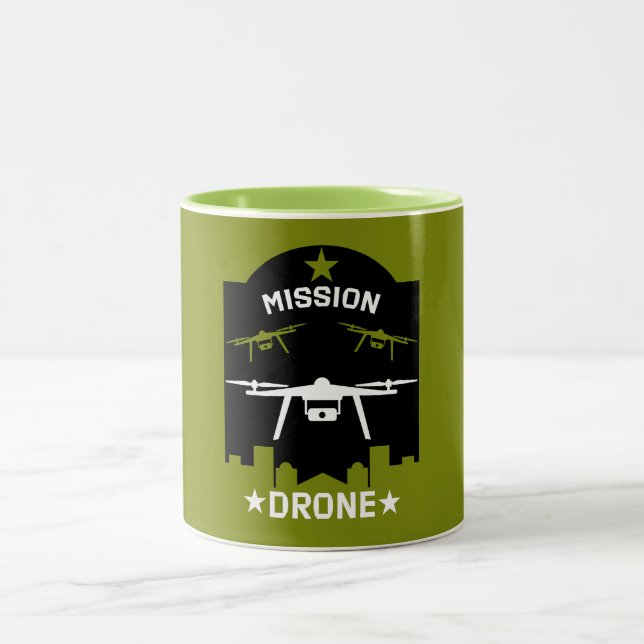 Hobby Drone Pilot Two-Tone Coffee Mug (Center)