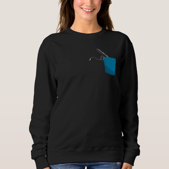 Hobby Fishermen Lake Fishing Rod Fisherman Pocket  Sweatshirt (Front)